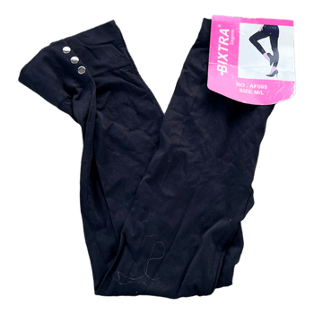 Black leggings with buttons