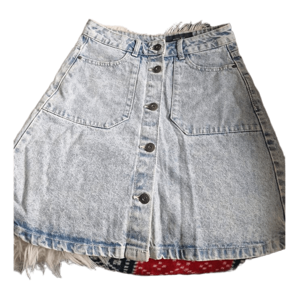 Light wash denim skirt