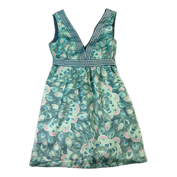 H&M Riikinkukko Mini-mekko - Sinivihreä - 40 (M/L) - Kesä / Festarit