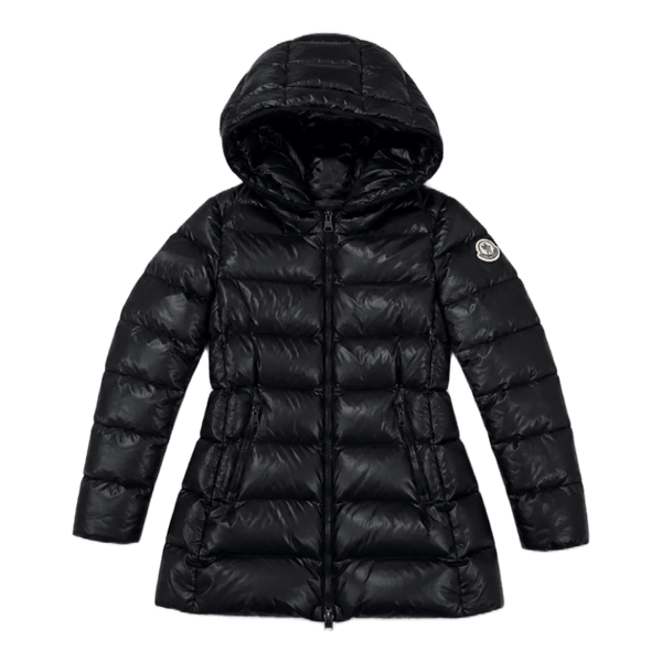 Musta Moncler untuvatakki