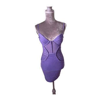 Lilac bodycon mini dress