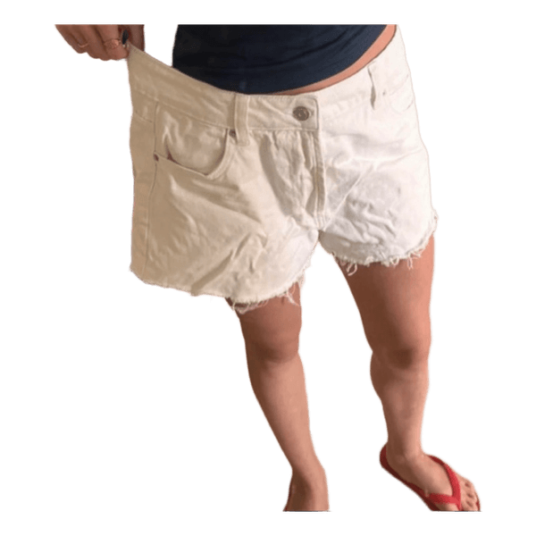 Hvide denimshorts