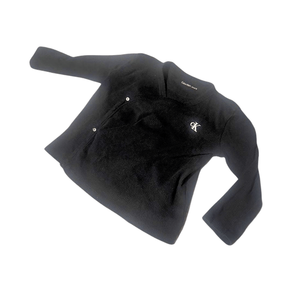 Black long-sleeve top