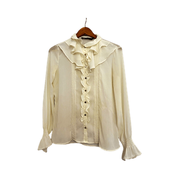 Zara beige pitkähiha pusero