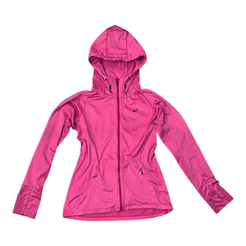 Asics pink hooded jacket