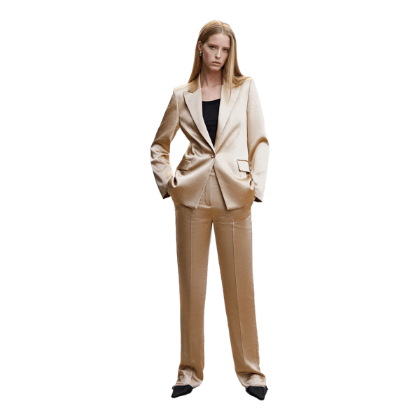 Beige blazer and trousers set