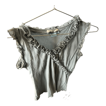 Monsoon ruffled y2k mesh top