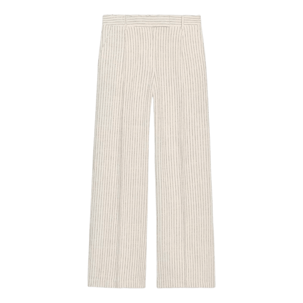 Striped wide leg trousers