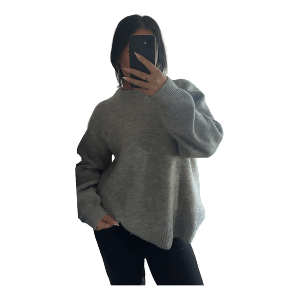 Grå Zara striktrøje