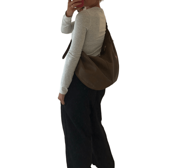 Brown crossbody shoulder bag