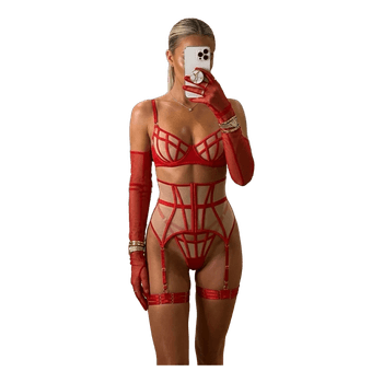 Red lingerie set