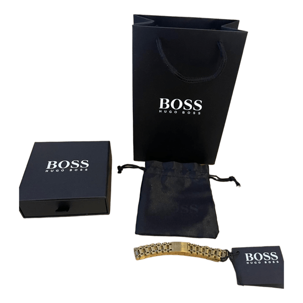 Hugo boss stainless steel bracelet gold