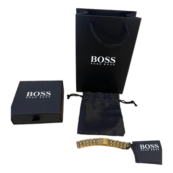 Hugo boss stainless steel bracelet gold