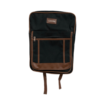 Vintage-tyyli musta-ruskea Cedini kangasreppu