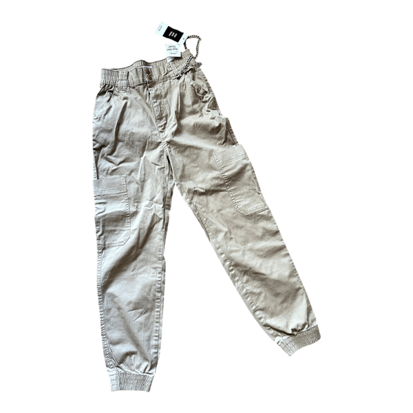 Beige cargo joggers