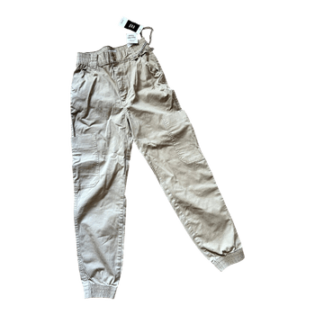 Beige cargo joggers