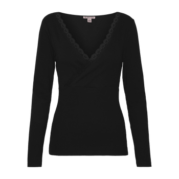 Black long-sleeve top
