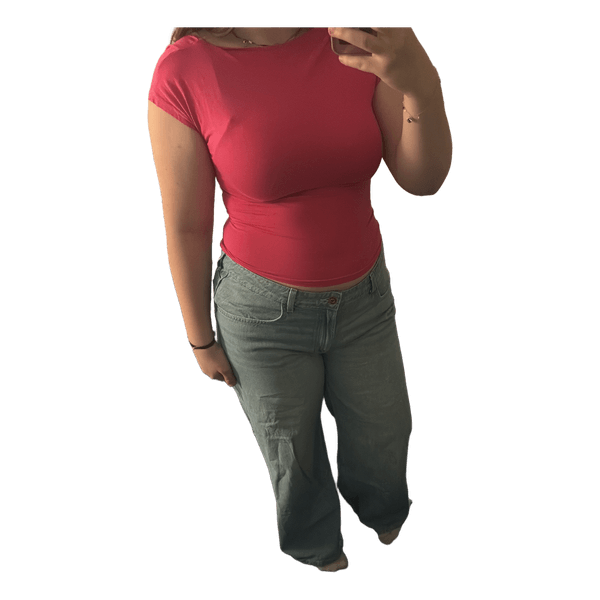 Lyseblå wide leg jeans