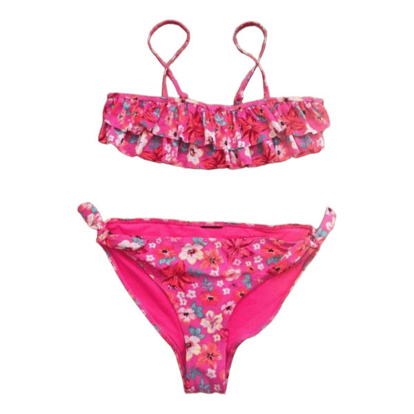 Pink floral bikini