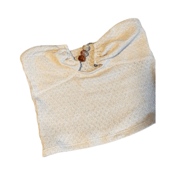 Beige strapless tube top