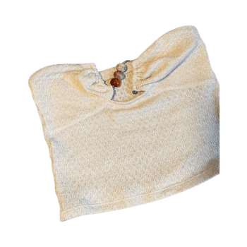 Beige strapless tube top