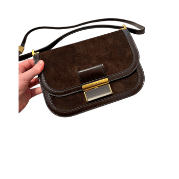 Charles & Keith tummanruskea laukku