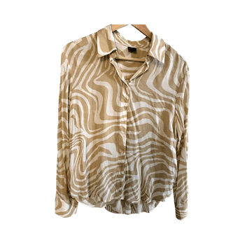Beige zebra print shirt