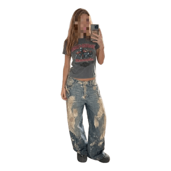 Grey Harley Davidson Vintage Abu Dhabi Tee Tshirt Baby Tee