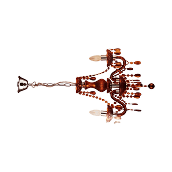 Chandelier with amber accents