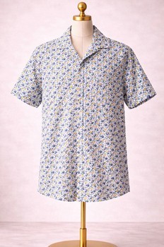 Floral print short-sleeve shirt