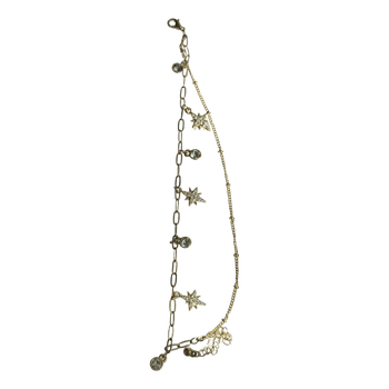Gold tone star bracelet