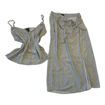 Blue floral two-piece set