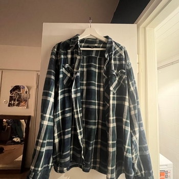 Green plaid flannel shirt