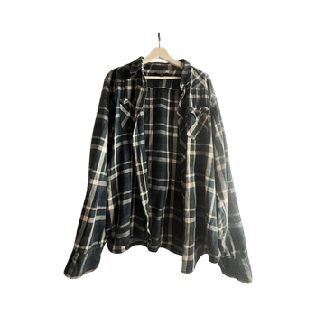 Green plaid flannel shirt