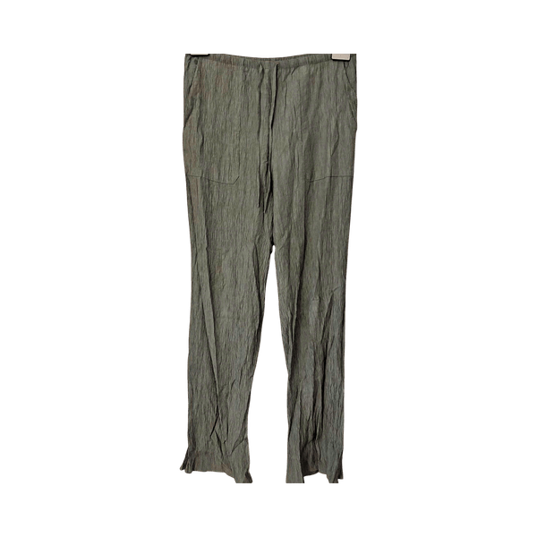 Khaki textured trousers