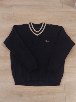 Henry Lloyd black v-neck knit sweater