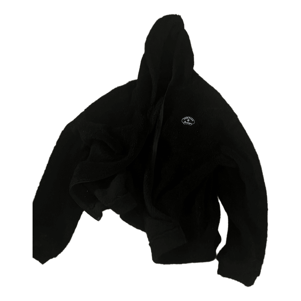 Black fleece hooded jacket
