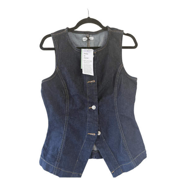 Blå denim vest