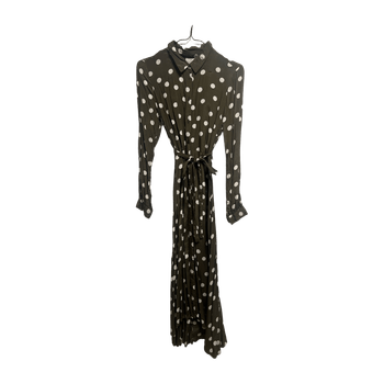 Kaffen vihreä polka dot mekko