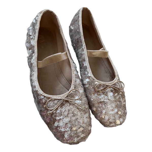 Zara sequin ballerina flats