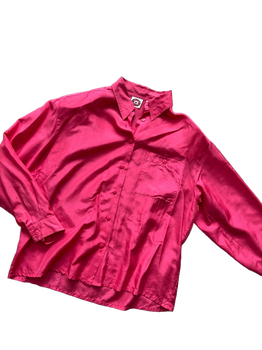 Pinkki silkkipaita L