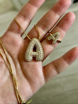 Letter A jewellery set