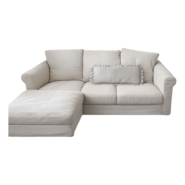 Lys og velholdt to personers sofa