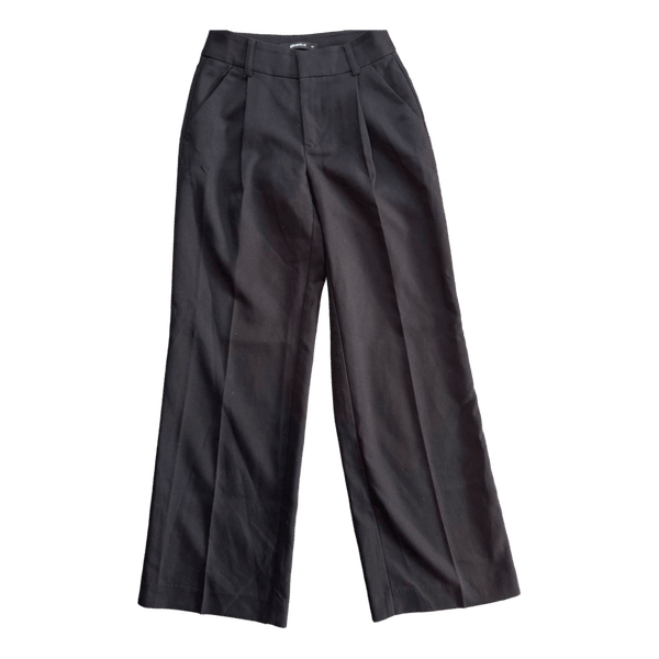 Black wide leg trousers
