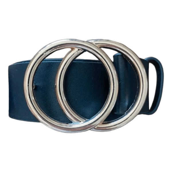 Black waist belt with gold detail