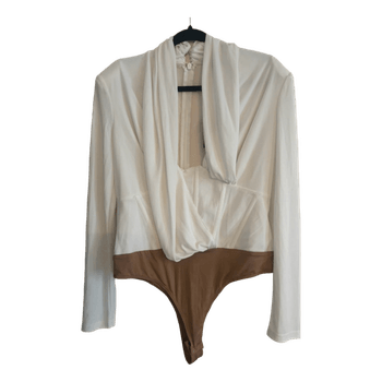JLuxLabel White bodysuit with corset