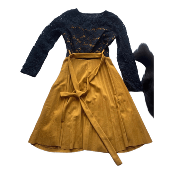 Black and yellow dress