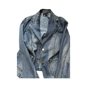 farkkutakki paljetti selkäkoristeella y2k