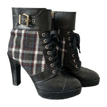 High-heeled ankle boots