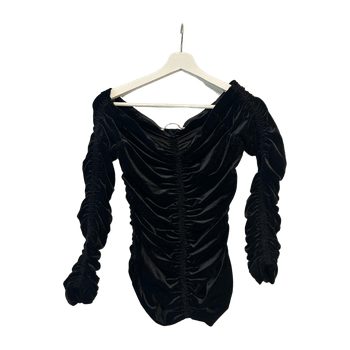 Zara Black Velvet Top